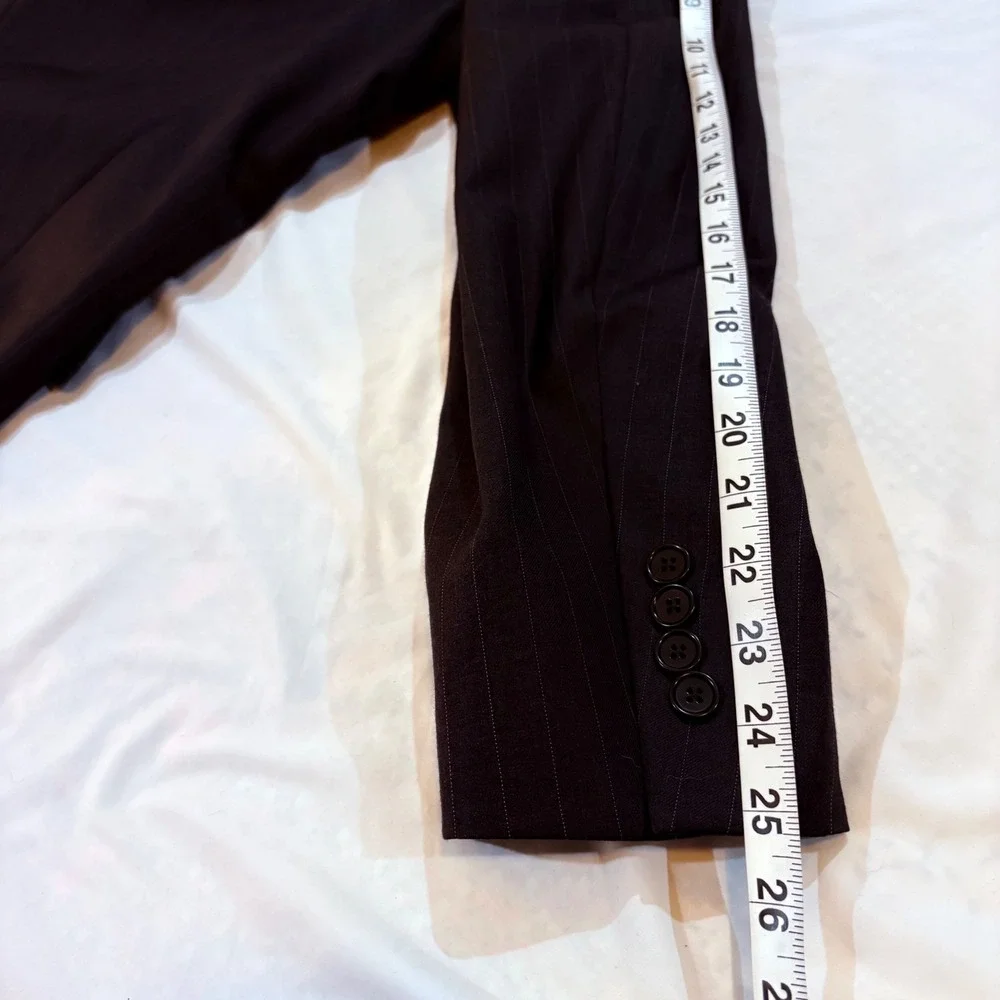 Jos A Bank Signature Gold Mens 46R Black Pinstripe 100% Wool Blazer‎ Gordon